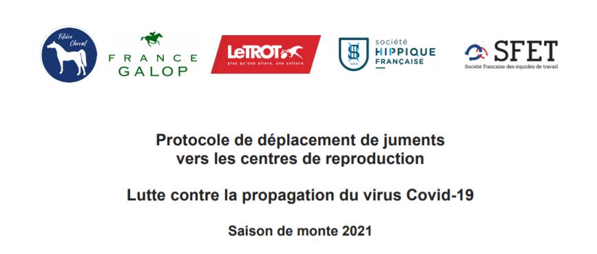 Protocole de déplacement et d'accueil des juments - Saison de monte 2021