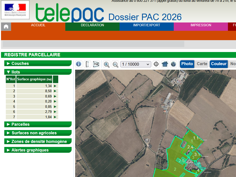 Télédéclarations PAC 2026