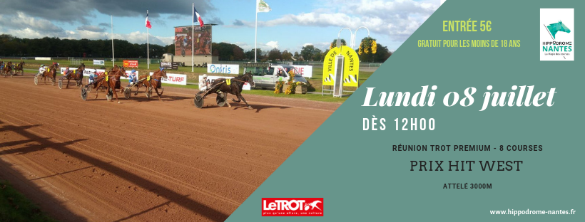 Réunion de trot à l'hippodrome de Nantes