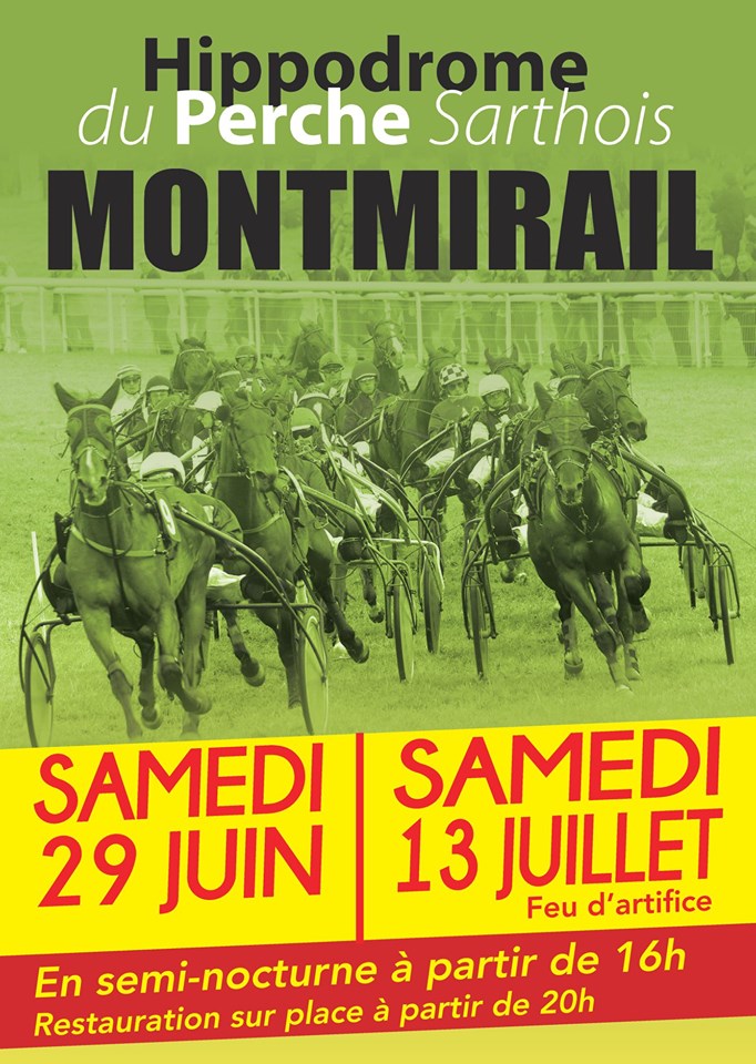 Réunion de trot à l'hippodrome de Montmirail